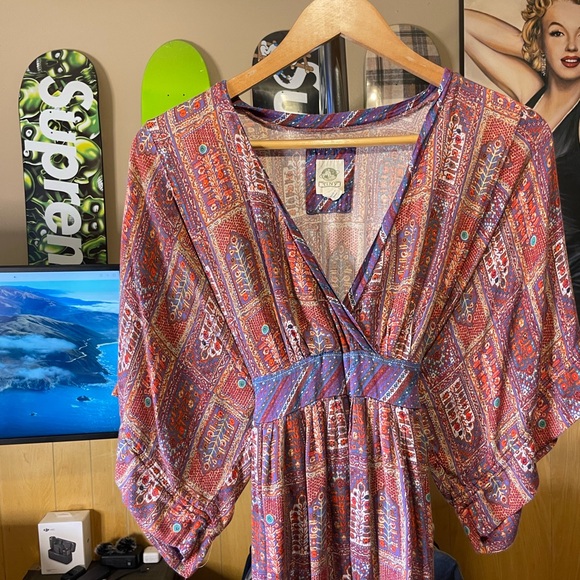 Anthropologie Tiny Omina Dress. Lovely Bohemian Print Fabric. - Picture 2 of 7